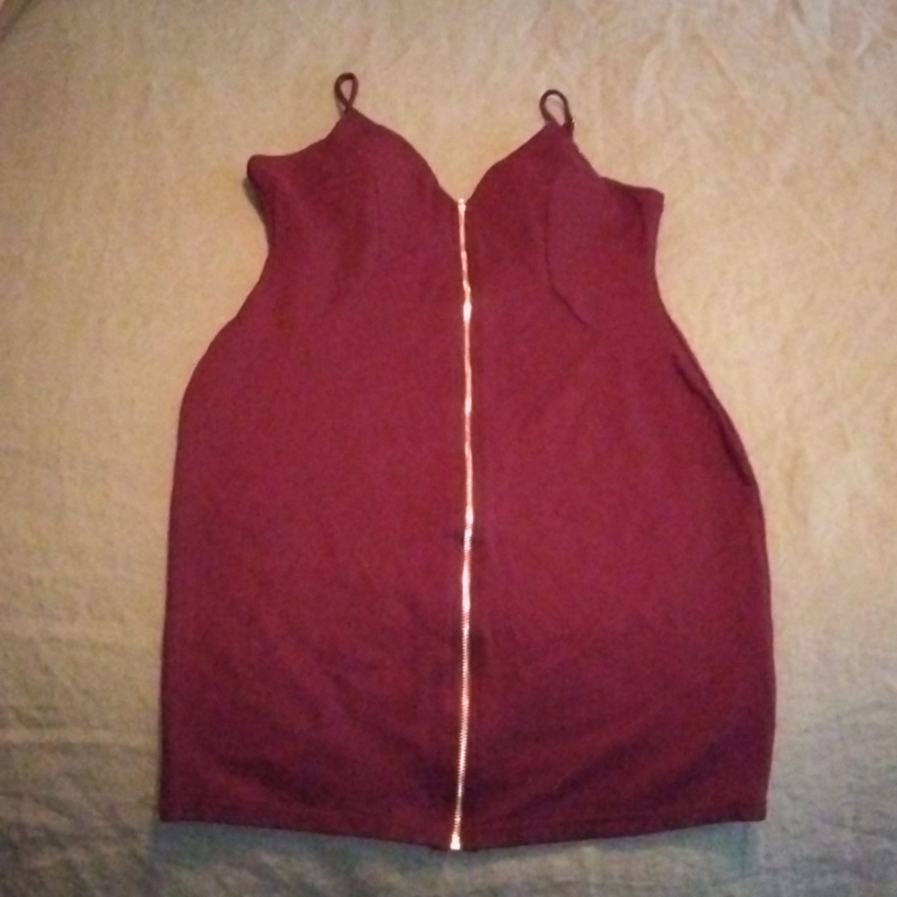 Bordeaux mini dress